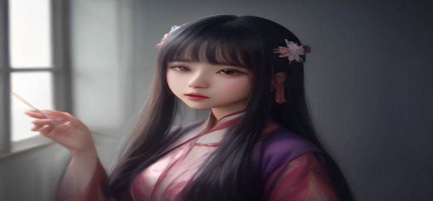 魔女的夜宴游戏界面截图，展示精美手绘风格 CG 场景，角色立绘与对话文本框，典型 Galgame 视觉小说排版风格